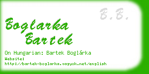 boglarka bartek business card